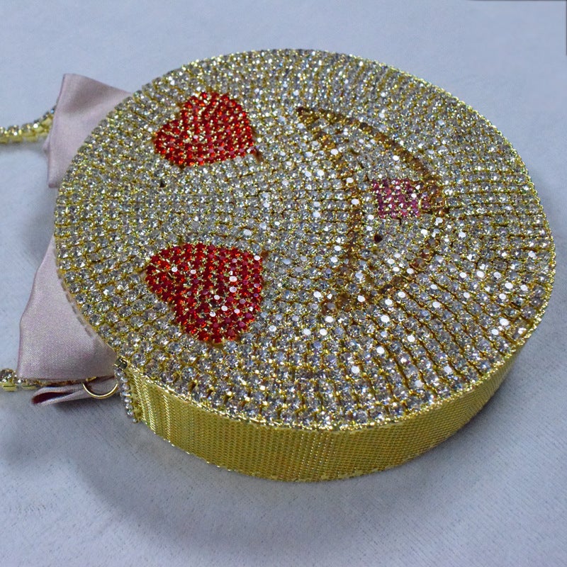 Factory Niche Bag Diy Rhinestone Bag Internet Celebrity Evening Makeup Bag Smiley Star Bag Small Handbag Banquet Bag - Image 3