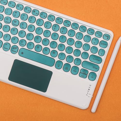 Concept Kart Universal Wireless Bluetooth Keyboard with Touchpad and RGB Backlit - Compatible with iPad, Android, Windows, Mac, Laptop - Silent Keys, Ultra-Slim Multi-Device Keyboard (Jasper Green) - Image 3