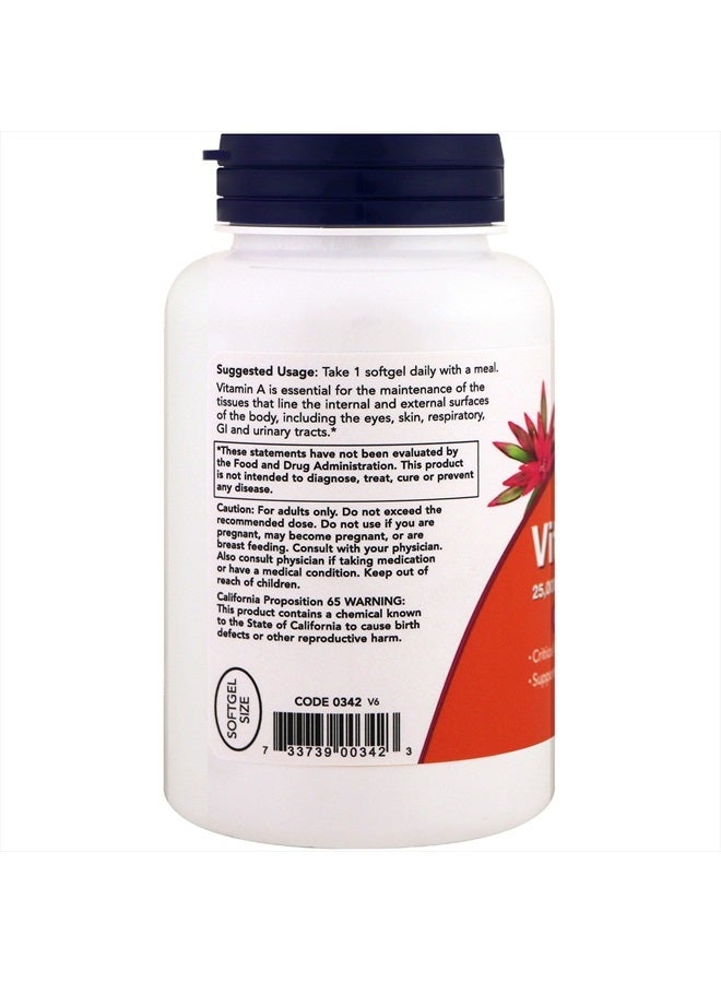 Now Foods Vitamin A, 25000 IU from Fish liver oil, 250 Softgels (Pack of 2) - Image 3