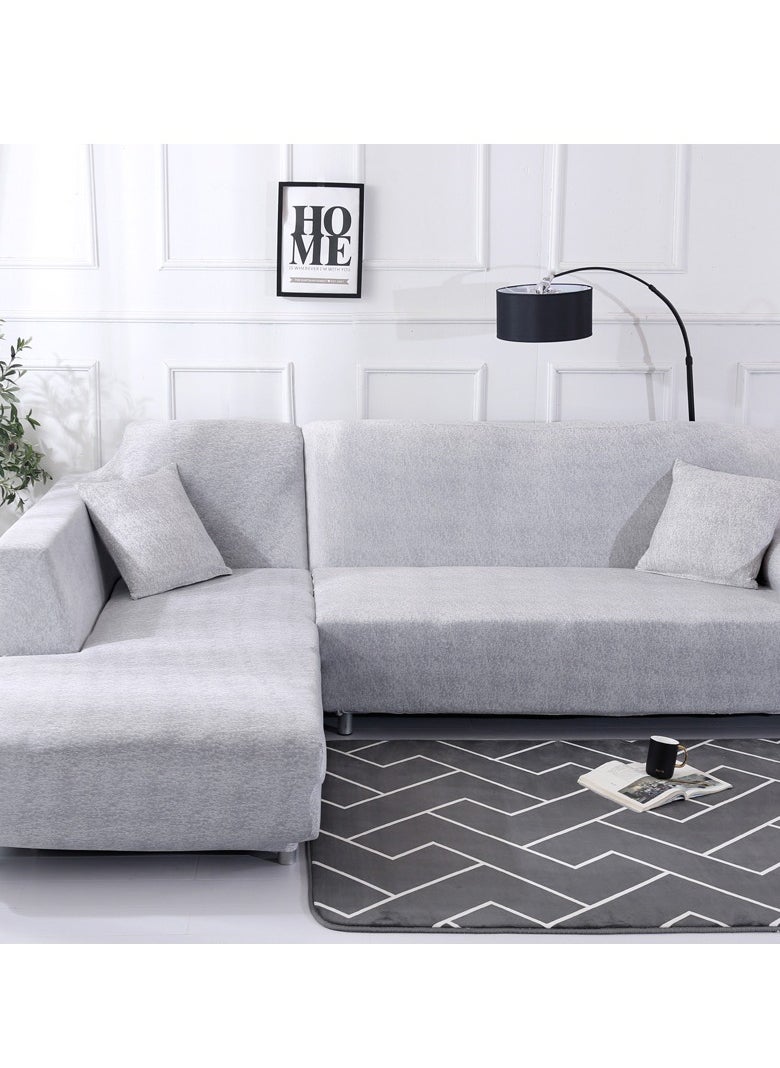 DUNISO Sofa cover, elastic sofa protective cover, anti slip furniture cover, anti fouling and wear resistant, suitable for all seasons, suitable for three seater sofas, 190 to 230cm，grey  - Image 1