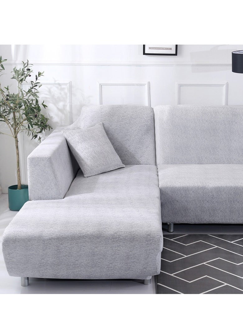 DUNISO Sofa cover, elastic sofa protective cover, anti slip furniture cover, anti fouling and wear resistant, suitable for all seasons, suitable for three seater sofas, 190 to 230cm，grey  - Image 3