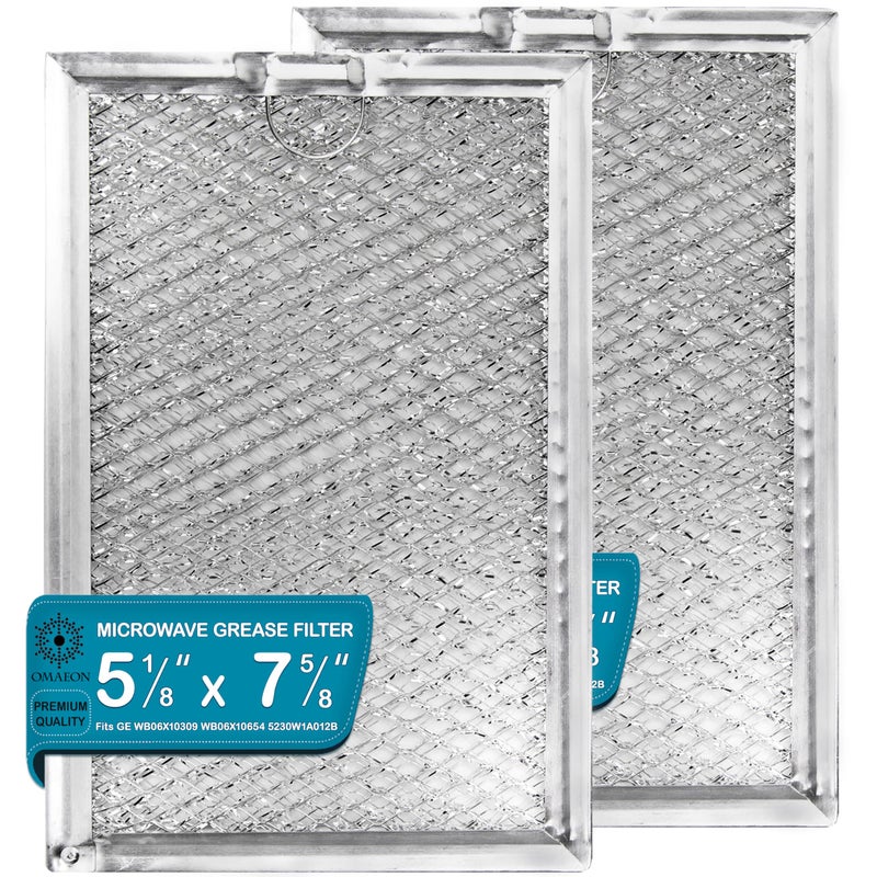 2 Pack WB06X10309 Microwave Grease Filter Replacement 762 x 512 Fits GE Stove WB06X10359 Hotpoint Kenmore LG Microwaves Aluminum Mesh Vent Filters for OvertheRange Ovens