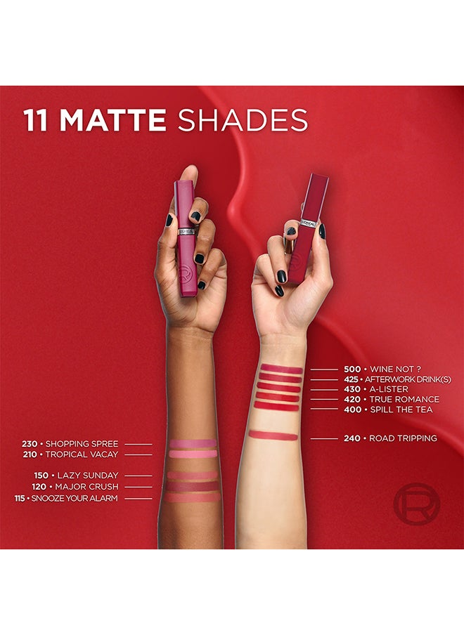 L'OREAL PARIS - أحمر الشفاه السائل Infaillible Le Matte Resistance يدوم حتى 16 ساعة، 240 Road - Image 1