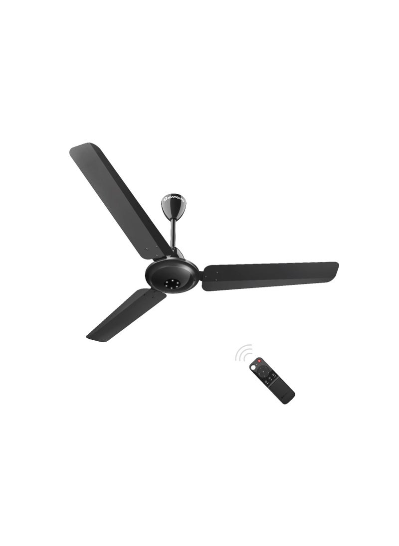 Generic - atomberg Efficio Alpha 1200mm BLDC Ceiling Fan with Remote Control | BEE 5 star Rated Energy Efficient Ceiling Fan | High Air Delivery with LED Indicators | 1+1 Year Warranty (Gloss Black) - Image 1