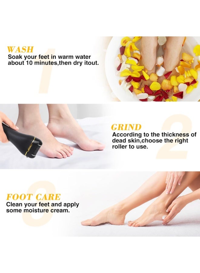 BlueFire Electric Professional Pedicure Tool & Callus Remover for Smooth Feet – Rechargeable Waterproof Foot File with 3 Rollers, 2 Speeds, LED Display & USB Charging | Complete Foot Care Kit for Dead Skin, Hard Skin Removal | Men & Women Pedicure Tools for Home, Salon, Travel - Image 5