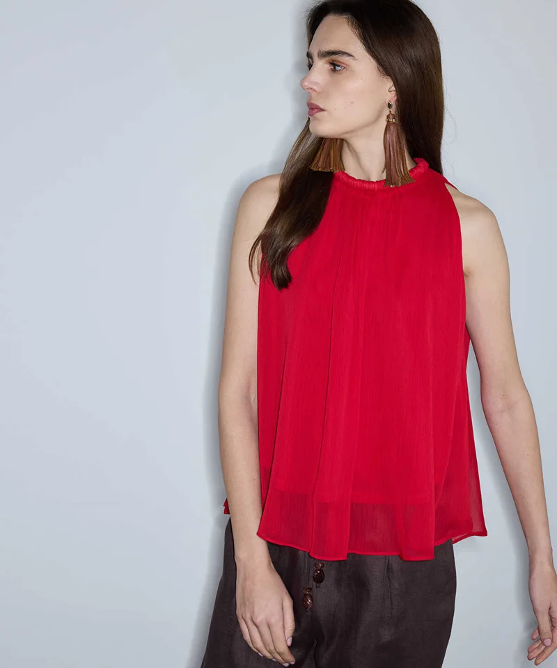 Ipekyol  Halter-Neck Chiffon Blouse for Women | Best Price UAE