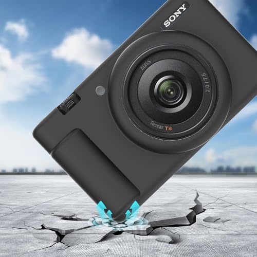 Tedubax Silicone Case for Sony ZV-1F/ ZV-1 II/ZV-1M2 Digital Camera with 2PCS Screen Protector and a Lanyard Sony ZV-1 II case- Black - Image 4