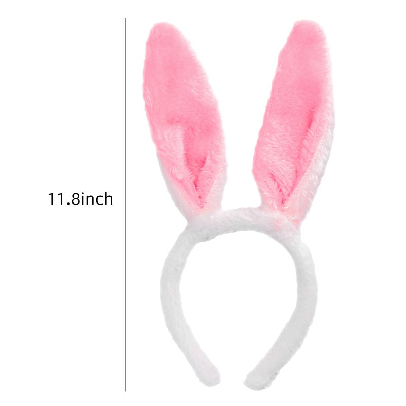 Max Fun 16Pcs Easter Bunny Ears Headband Rabbit Ears Headband Easter Plush Bunny Headband for Kidâ€˜s Easter Party Favors - Image 4