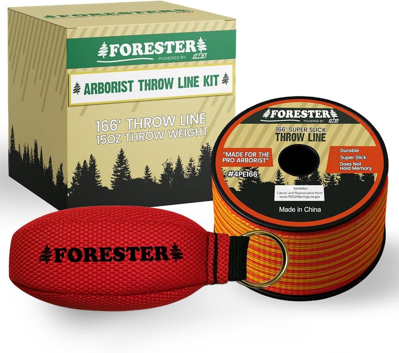 FORESTER Arborist Throw Line Kit | Throw Weight & 166ft Rope | Ultra Slick 100% Polyester Rope | Arborist Equipment for Tree Climbing - Image 1