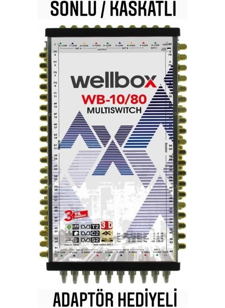 Satellite Switchboard 10 Input 80 Output End/cascade Full HD Multiswitch Satellite Switchboard Wb-10/80