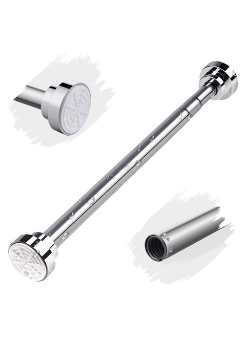 Shower Curtain Rod, 100-160cm Adjustable Tension Spring,Telescopic Curtain Pole Stainless Steel Extendable Clothes Rail Extendable Pole,No Drilling