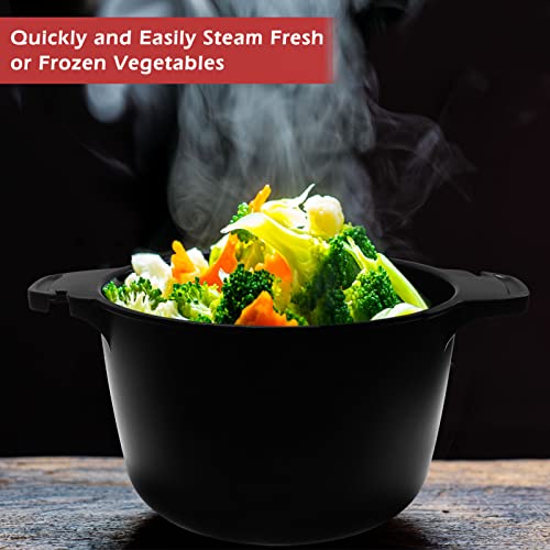 ReneeChef Professional Large Micro Cookware 2 Quart, Microwave Steamer for Vegetables, Cooker for Microwave - BPA Free, Dishwasher Safe - Image 4
