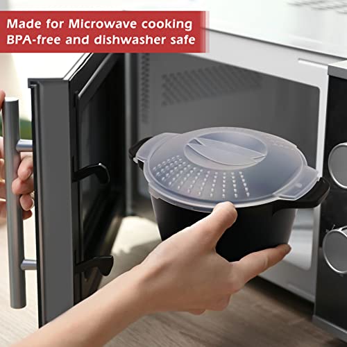 ReneeChef Professional Large Micro Cookware 2 Quart, Microwave Steamer for Vegetables, Cooker for Microwave - BPA Free, Dishwasher Safe - Image 2