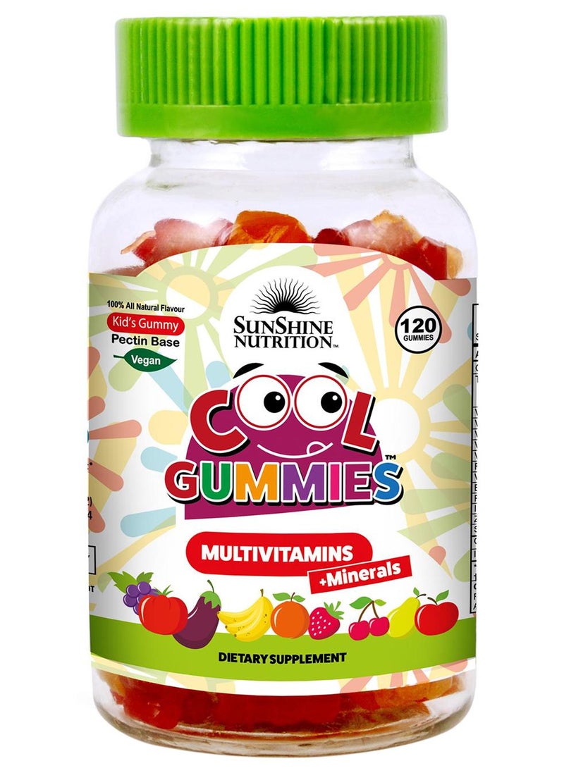 SUNSHINE NUTRITION Cool Gummies Kids Vegan Multivitamin And Minerals 120 Gummies - Image 1