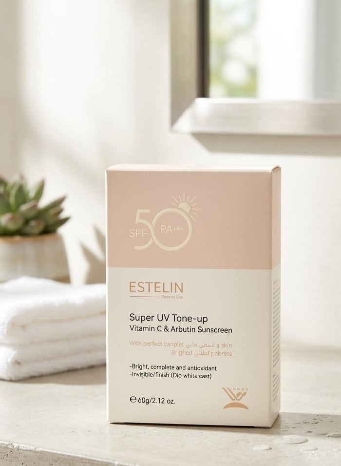 Estelin Super UV Tone-up Vitamin C & Arbutin Sunscreen 60g