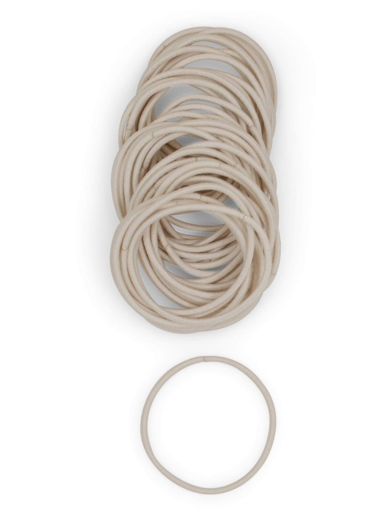 Heliums Thin Hair Elastics  Light Blonde  2mm Ties for Thin Hair 175 Inch Medium Hold No Damage Ponytail Holders  40 Count