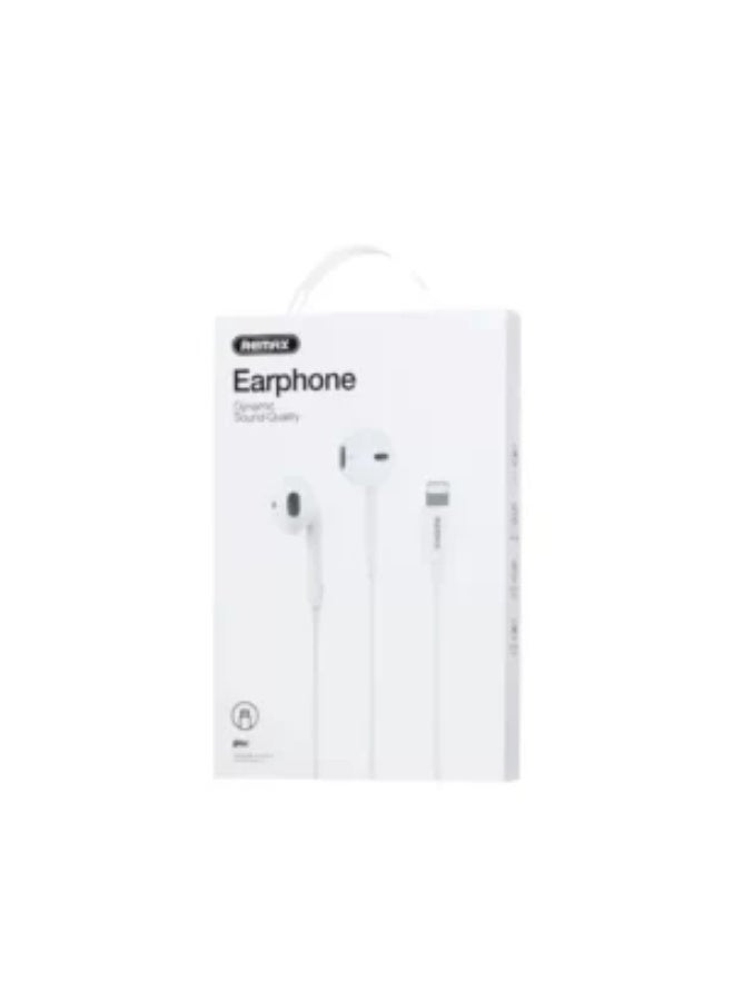 ريماكس RM-702i Lightning Wired Earphone – White - Image 2