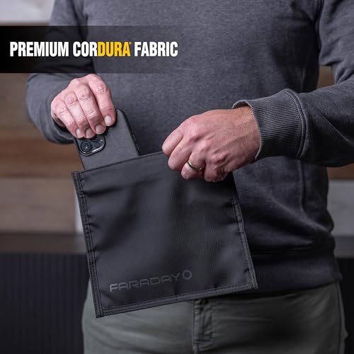 Faraday Defense Faraday Bag Jacket Pro for Phones | Magnetic Closure, Shielding - Law Enforcement & Military, Travel & Data Security, Privacy, Anti-Tracking Anti-Hacking Black (Phone) - Image 5