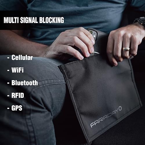Faraday Defense Faraday Bag Jacket Pro for Phones | Magnetic Closure, Shielding - Law Enforcement & Military, Travel & Data Security, Privacy, Anti-Tracking Anti-Hacking Black (Phone) - Image 3