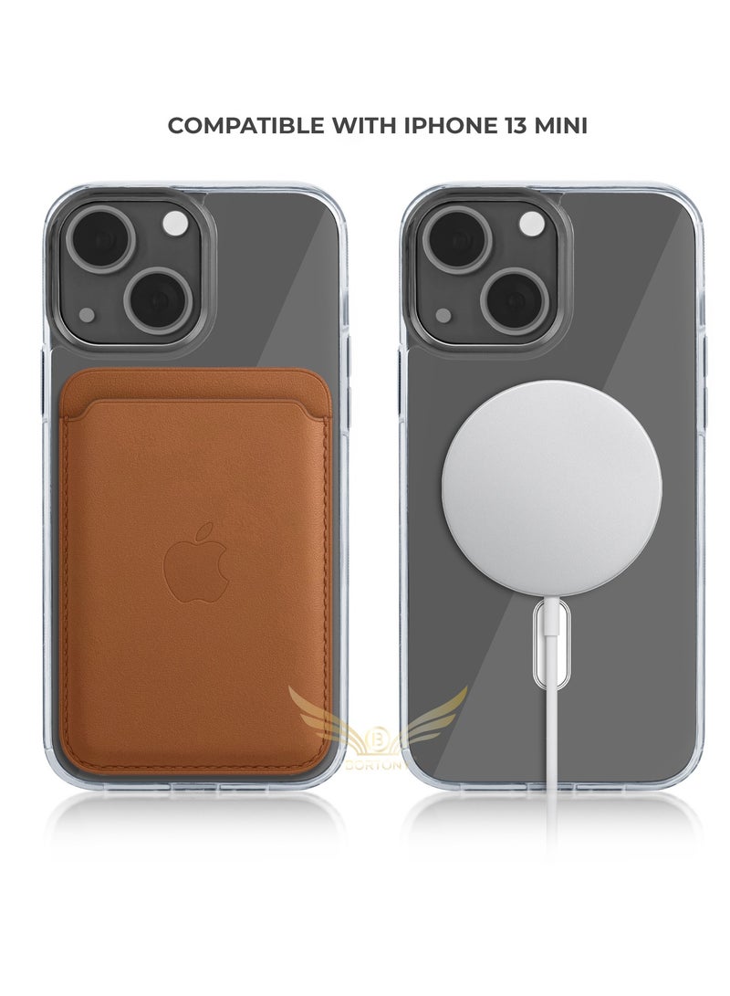 BORTONY iPhone 13 Mini Case 5.4 Inch Magsafe Compatible with Magnetic Accessories Wireless Charging Clear Shockproof Protective Case - Image 2