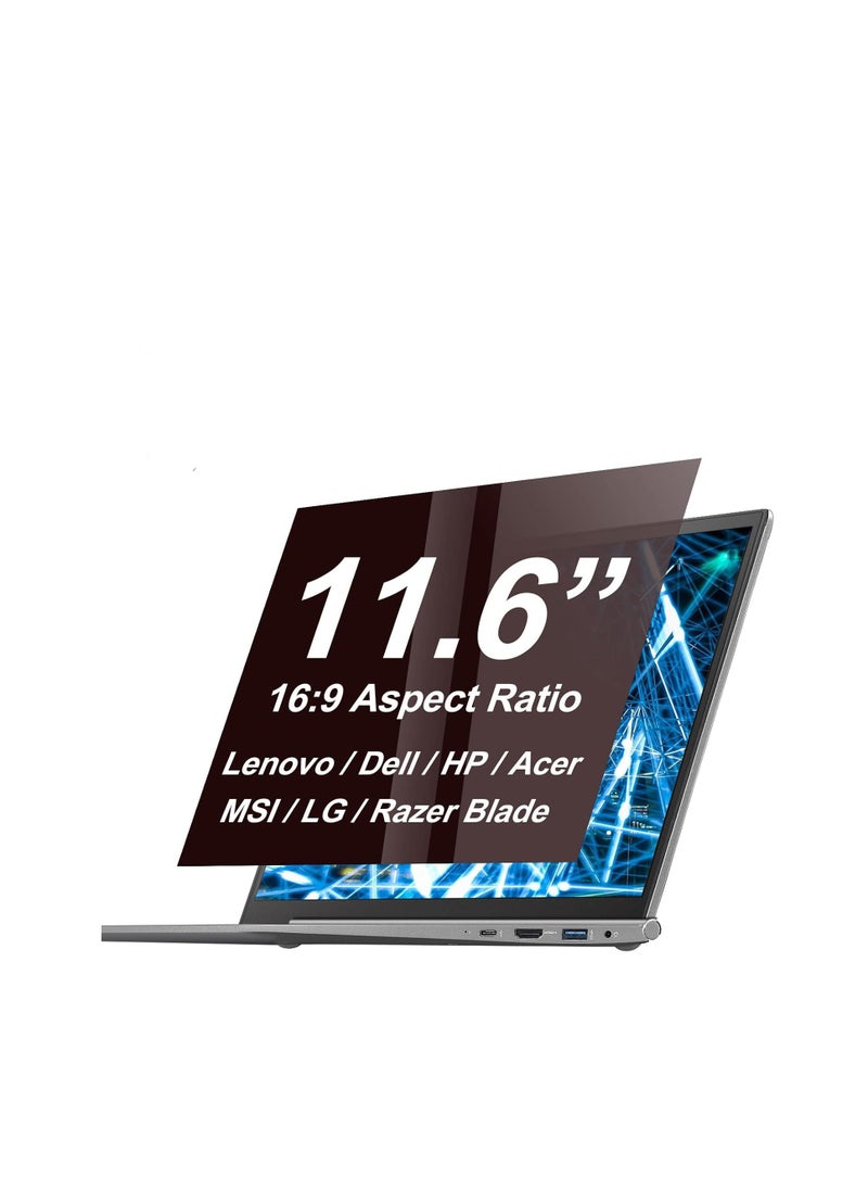 Generic 11.6" Laptop Privacy Screen Protector for 16:9 Aspect Widescreen Computer Monitor, 11.6 Inch Eye Protection Privacy Laptop Screen Filter Anti-Glare Anti-Blue Light Privacy Film Bubble Free  - Image 1