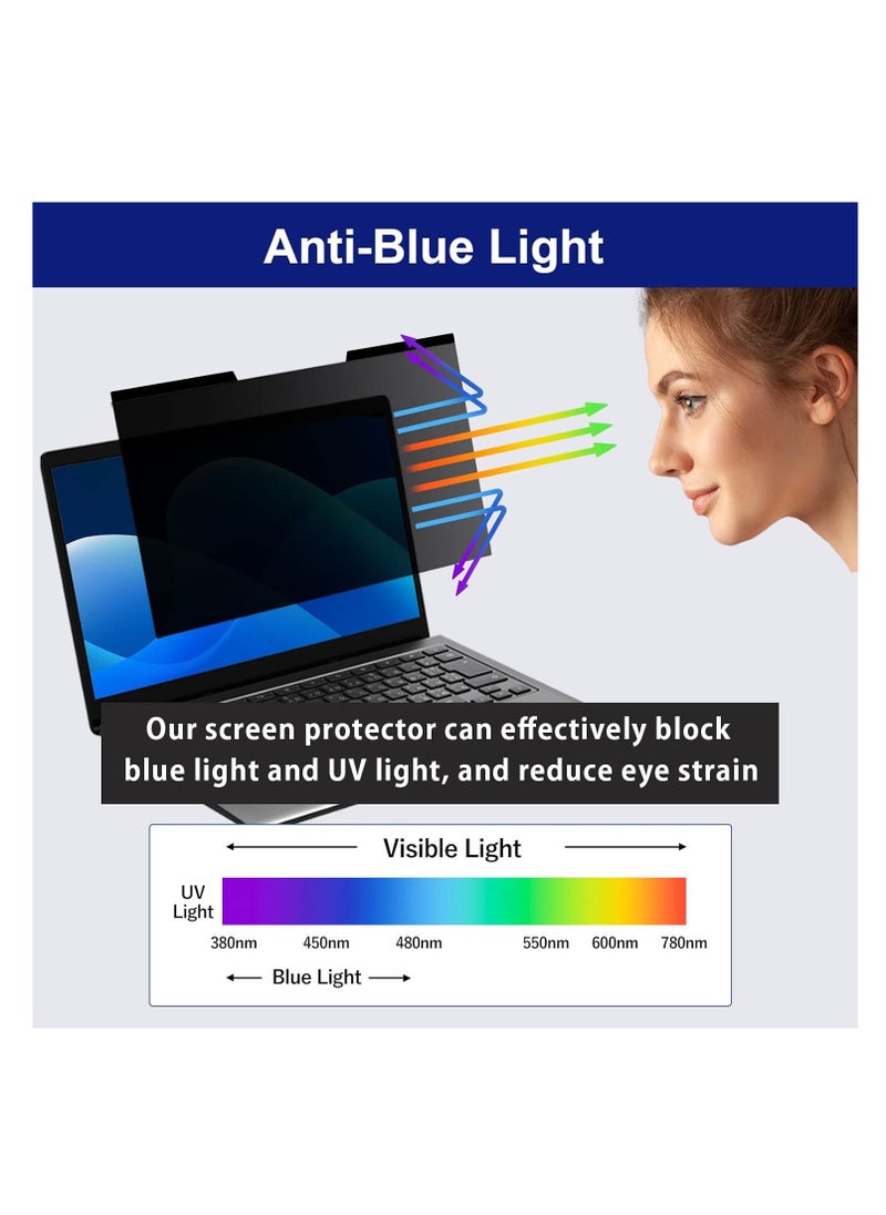 Generic 11.6" Laptop Privacy Screen Protector for 16:9 Aspect Widescreen Computer Monitor, 11.6 Inch Eye Protection Privacy Laptop Screen Filter Anti-Glare Anti-Blue Light Privacy Film Bubble Free  - Image 2