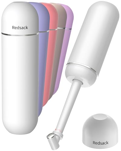 Redsack Portable Bidet for Travel & Camping - Manual Squeeze Handheld Peri Bottle for Feminine Hygiene, 3 Leak-Proof Seals, Extendable Sprayer with Rotating Nozzle for Men & Women (White, General) - Image 1