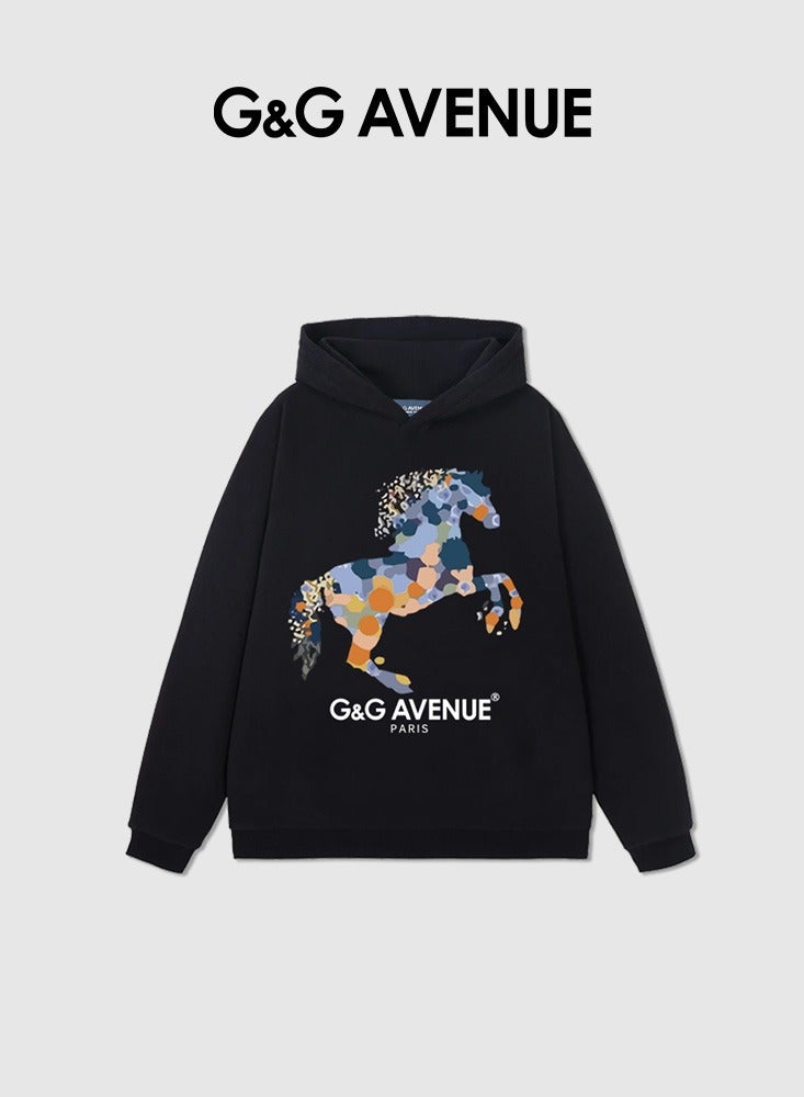 G&G AVENUE Mens Hoodies Pullover Oversized Hoodie Wash Plush Cotton Hooded Sweatshirt Vintage Heavyweight Hoodie Men Streetwear  - Image 1