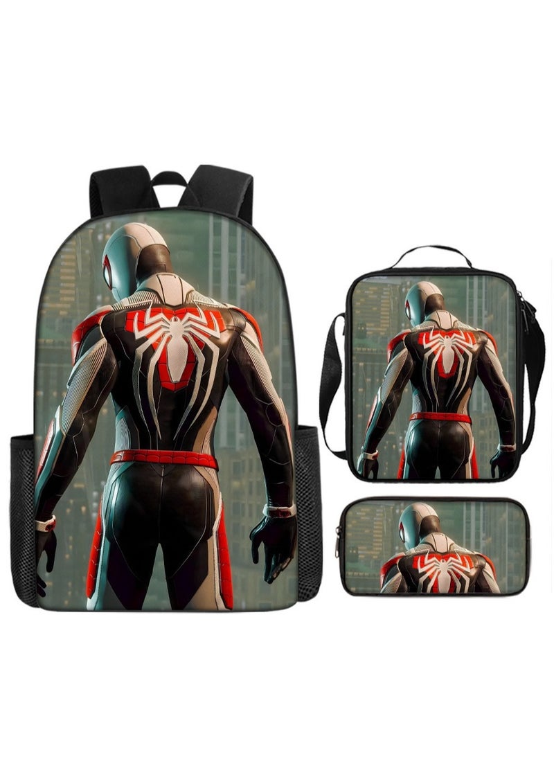 Spider-Man Spider-Man Student Backpack Three-Piece Set 29*16*42cm 