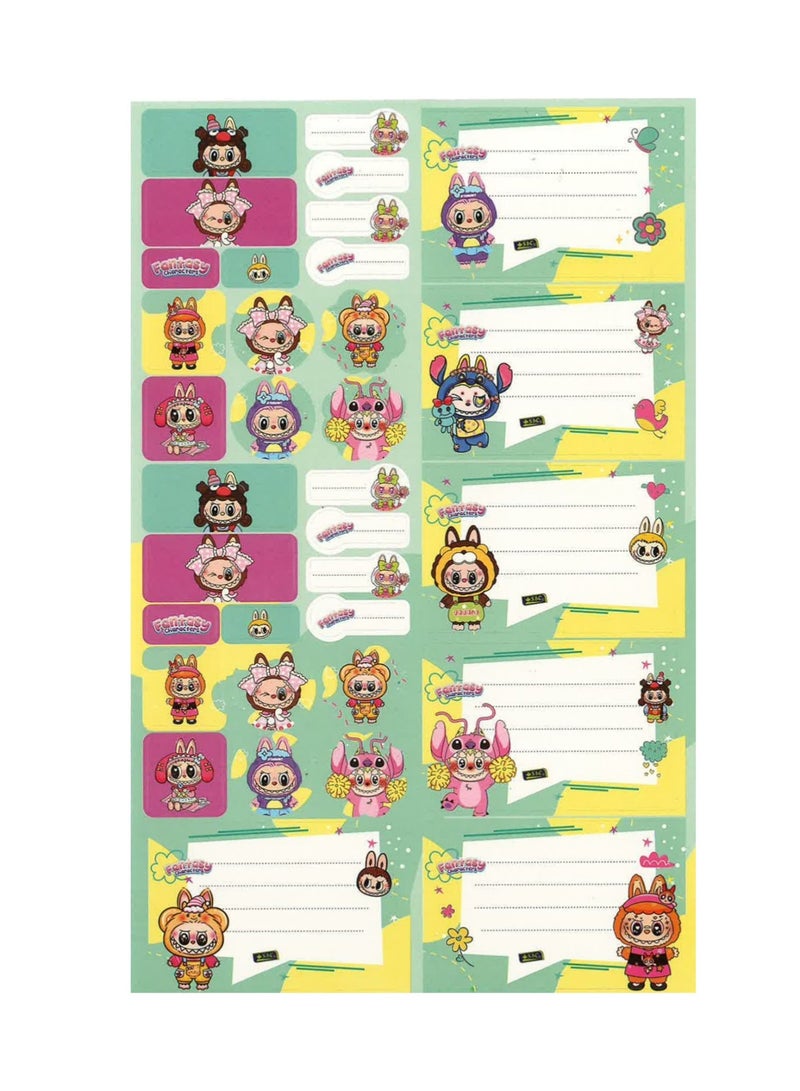 SBC 10-Sheet Name Labels And Stickers For School Fantasy Characters Design - Image 3