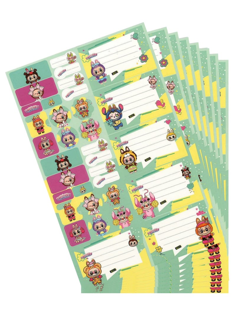 SBC 10-Sheet Name Labels And Stickers For School Fantasy Characters Design - Image 1