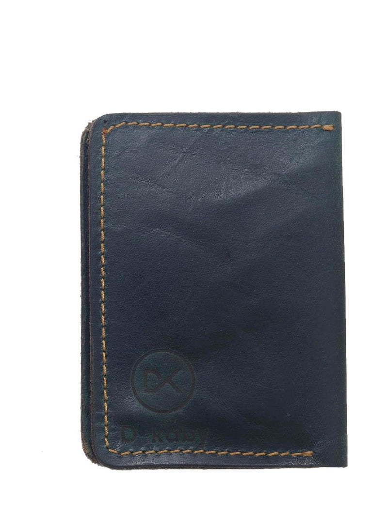 Generic Wallet made of genuine natural cowhide leather from D-Kaby, small size 11 * 8 cm, olive green color  - Image 3
