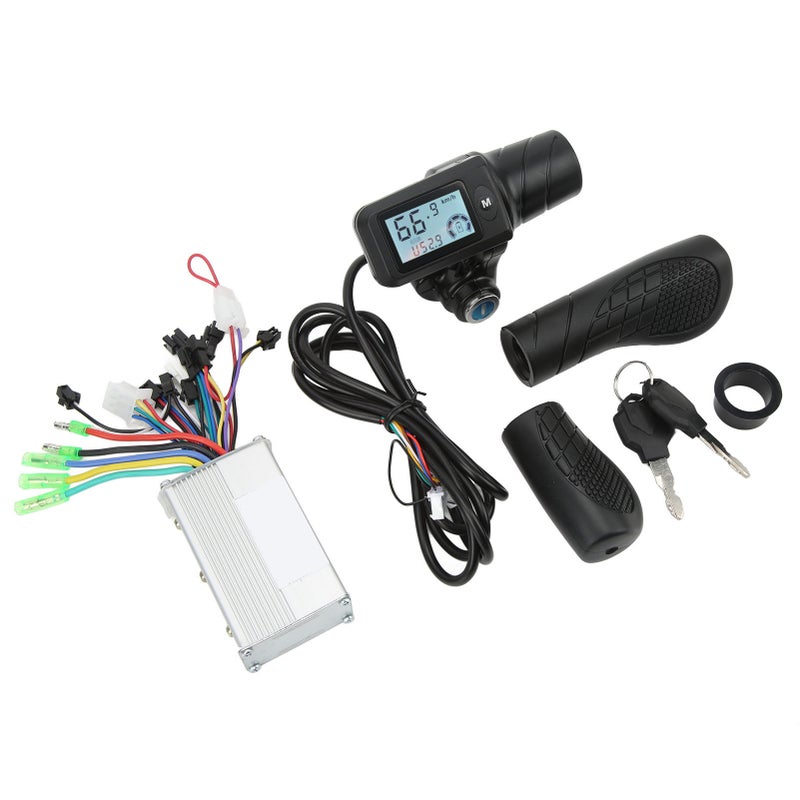 Electric Bike Scooter Brushless Motor Controller 36V 48V 350W Brushless Motor Controller with 805 LCD Display Throttle Grip - Image 2