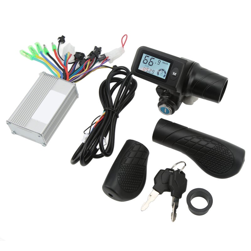 Electric Bike Scooter Brushless Motor Controller 36V 48V 350W Brushless Motor Controller with 805 LCD Display Throttle Grip - Image 3