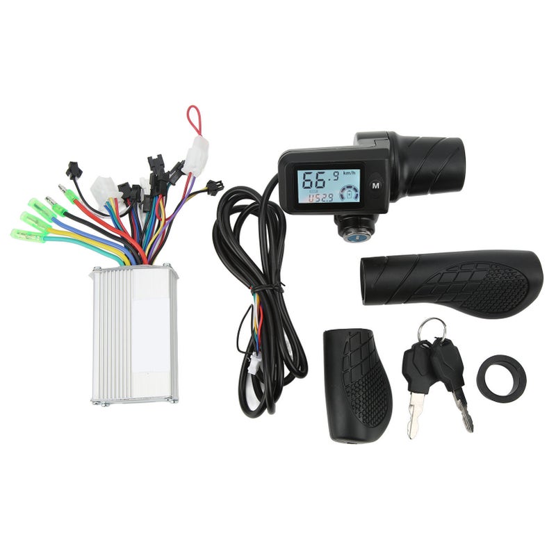 Electric Bike Scooter Brushless Motor Controller 36V 48V 350W Brushless Motor Controller with 805 LCD Display Throttle Grip - Image 4