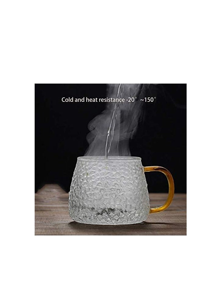 Spaceshoop Clear Borosilicate Glass Coffee Mug with Gold Handle Microwave Safe for Milk Chocolate, Drinks, Mocha, Cappuccino, Tea, Water - Image 3