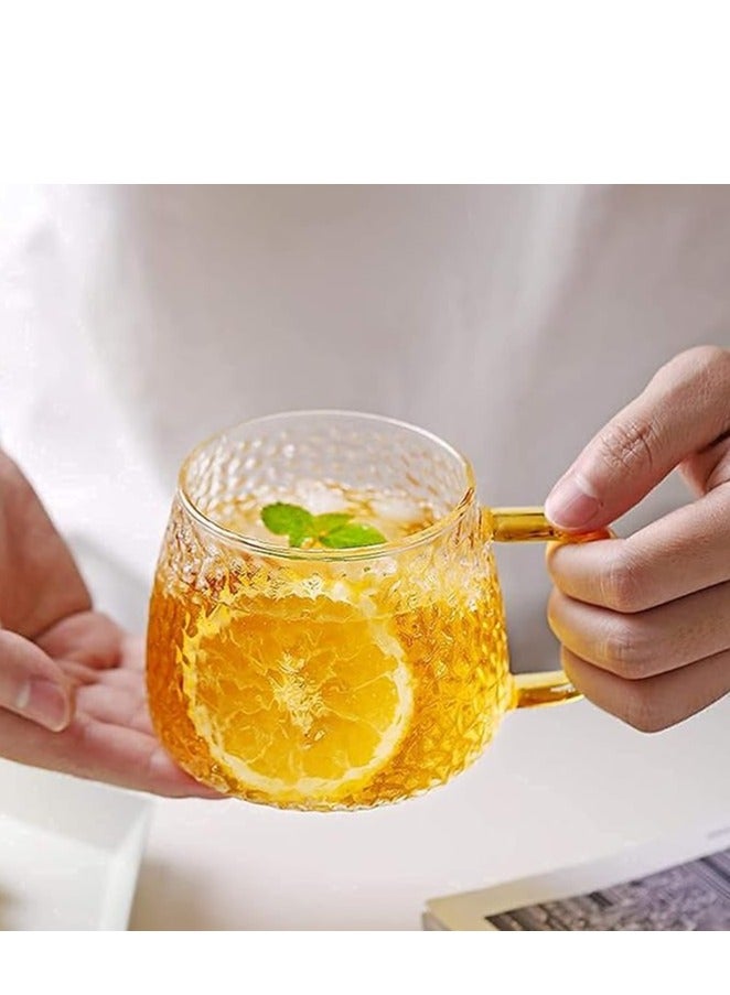 Spaceshoop Clear Borosilicate Glass Coffee Mug with Gold Handle Microwave Safe for Milk Chocolate, Drinks, Mocha, Cappuccino, Tea, Water - Image 4