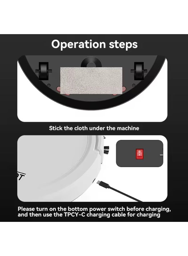 Raxoom Intelligence 3-in-1 Sweeping Machine – Smart Sweeping, Mopping & Vacuuming | 90 Minutes Runtime | 3-Hour Charging | Lightweight 980g | Cordless Floor Cleaner for Home, Office, or Apartment Use - Image 2
