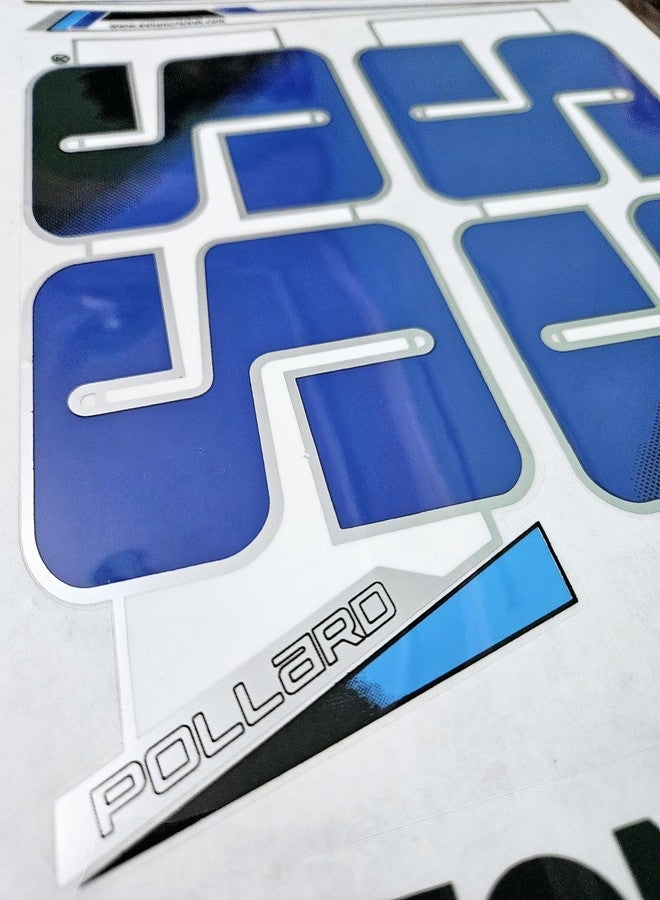 Cottontail Cricket Bat Sticker 2D Kieron Pollard | English Willow Sports Fiber Tape Plain Accessories (Blue) - Image 2