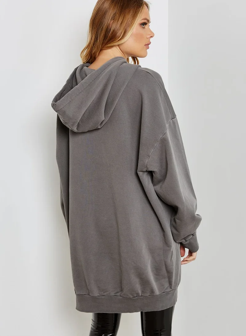 TOPSHOP Longline Hoodie