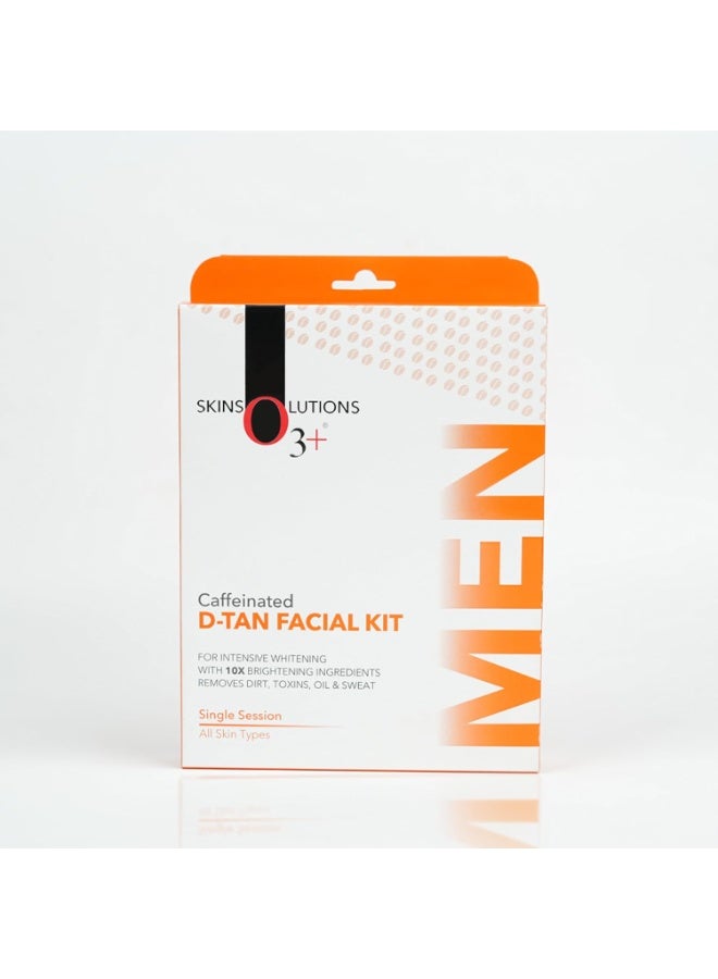 O3+ Caffeinated D-Tan Facial Kit for removing dirt toxins oil and sweat single session for All Skin Types 40 GM - Image 1