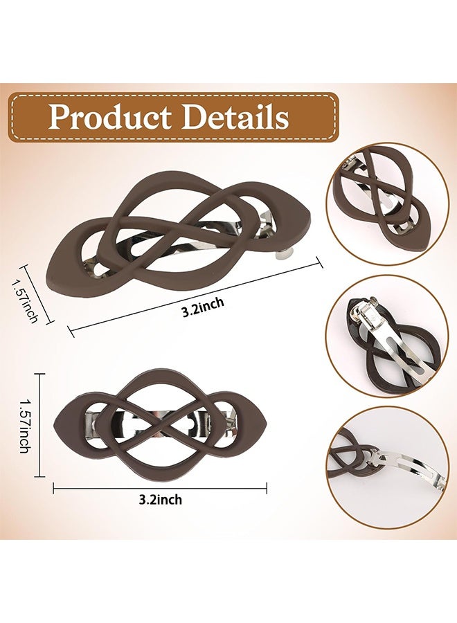 Vintage French Barrette Clips - 4 Pack Hair Accessories for Women & Girls, Thick to Thin Hair - Image 5