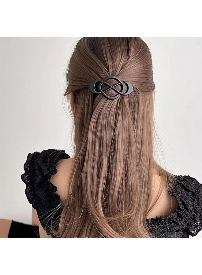 Vintage French Barrette Clips - 4 Pack Hair Accessories for Women & Girls, Thick to Thin Hair - Image 3