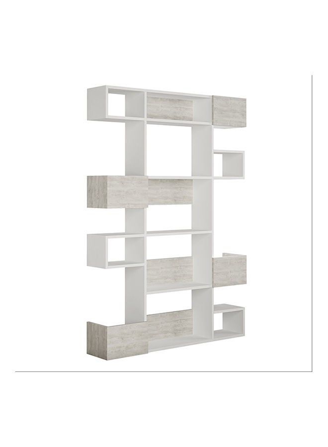 Mourah Home Niho Bookcase Modern Book Shelf Cabinet 6 Tier Multi Storage Bookshelf Rack Display Unit For Bedroom Living Room Floorstanding Cabinet  25.3X171X120Cm White/Ancient White  - Image 2