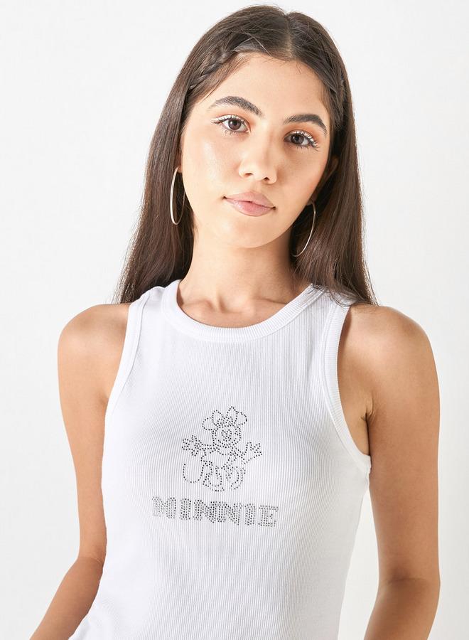 SP Characters Minnie Mouse Embellished Tank Top with Racerback - Image 1