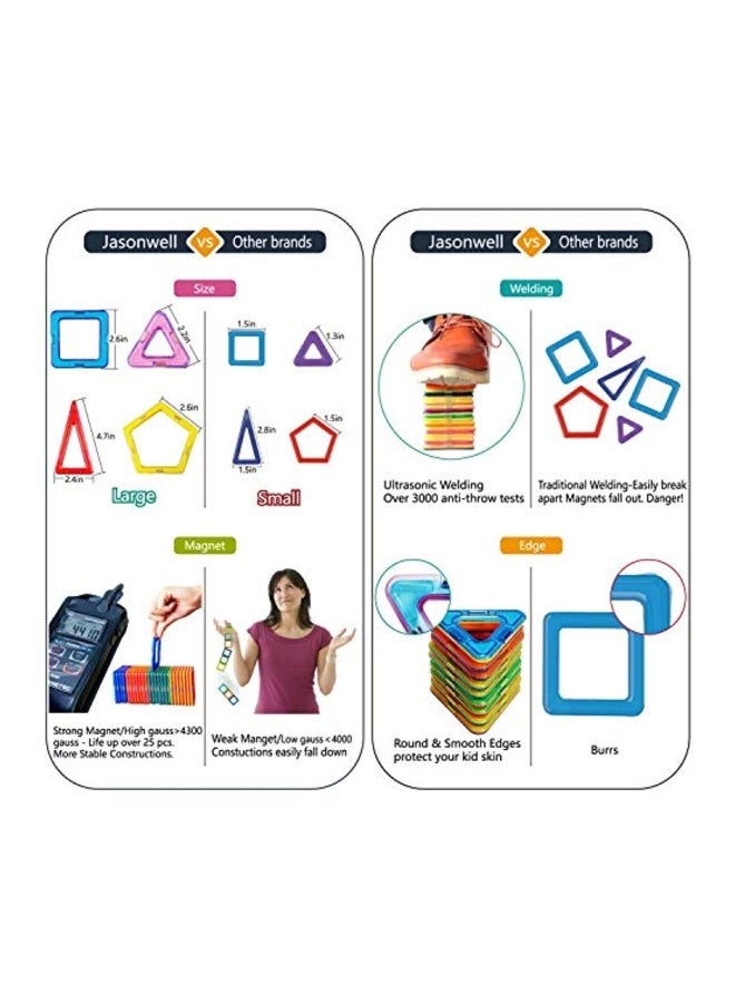 NIBEMINENT 42-Piece Magnetic Tiles Building Block Set - Image 3