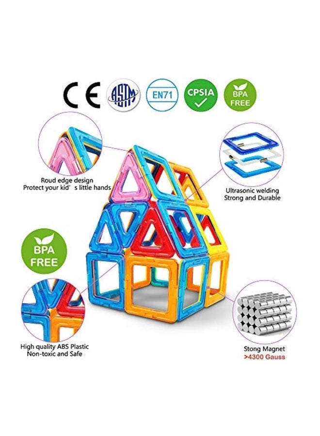 NIBEMINENT 42-Piece Magnetic Tiles Building Block Set - Image 2