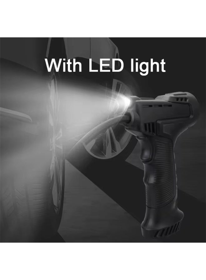 Electric Air Pump 12 V, Portable Pointer Bicycle Pump with 4 Nozzles, 2000 mAh Battery Compressor, Ball Pump, Car Tyre Filler for Car, Bicycle, Ball, Inflatable Items - Image 3