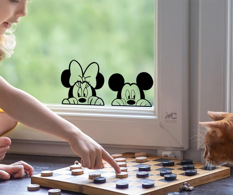 VALIANT COLLECTIONS â€“ Mickey Mouse & Minnie Mouse Stickers - Vinyl Decal for Car & Van-Indoor & Outdoor use for Long Lasting - Waterproof Quote Stickers for Laptop â€“ VC 464 - Image 2