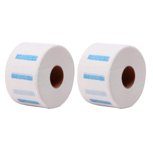 QUUPY 2 Roll Disposable Barber Paper Neck Strips Hairdressing Collar Stretchy Neck Covering Paper Towel for Hairdressers and Barbers or Household Use - Image 1